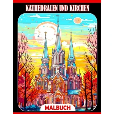 Abbildung von Malbuch für Kathedralen und Kirchen: Attraktive Architektur Design Malvorlagen mit schönen Illustrationen Geschenkidee alle Altersgruppen zur Stressreduzierung Entspannung
