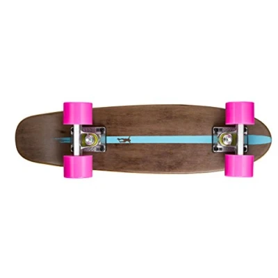 Abbildung von Ridge Erwachsene Maple Holz Mini Cruiser Number Two Skateboard, Rosa, 56 cm