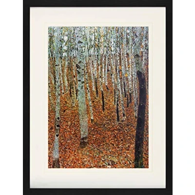 Abbildung von 1art1 Gustav Klimt Poster Birkenwald, 1903 Gerahmtes Bild Mit Edlem Passepartout Wand Bilder Im Bilderrahmen 80x60 cm