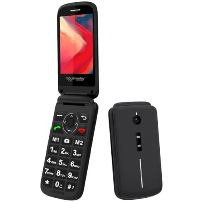 Abbildung von simvalley MOBILE Handy: 4G Senioren Klapphandy mit 2,8&quot; Farbdisplay, Garantruf Easy, BT 5 (Mobiltelefon, Telefone)