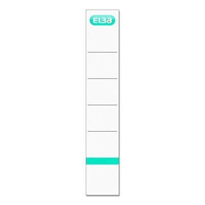 Abbildung von Elba Ordner Rückenschild, für 5 cm breite, selbstklebend, weiß, 10 Stück