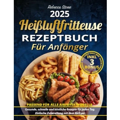 Abbildung von Heißluftfritteuse Rezeptbuch für Anfänge: Gesunde, schnelle und köstliche Rezepte jeden Tag einfache Zubereitung mit der