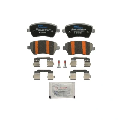 Abbildung von DELPHI LP5005EV Bremsbelagsatz mit Anti Quietsch Blech Zubehör RENAULT: Kangoo II / Grand Kangoo, Express, Zoe