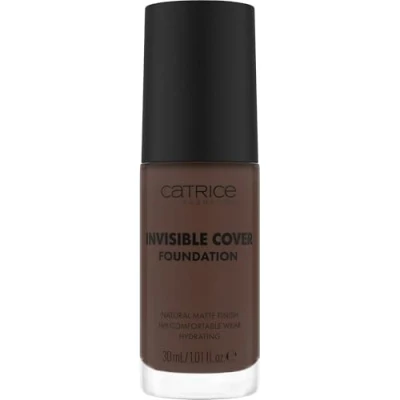 Abbildung von Catrice Invisible Cover Foundation, Nr. 077C, Nude, feuchtigkeitsspendend, langanhaltend, natürlich, für trockene Haut, vegan, ölfrei, ohne Parabene, Mikroplastikpartikel, 1er Pack (30ml)