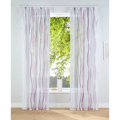 Abbildung von my home Gardine &quot;Dimona&quot;, (2 St.), 2er Set, Bestseller, Polyester, Wellen