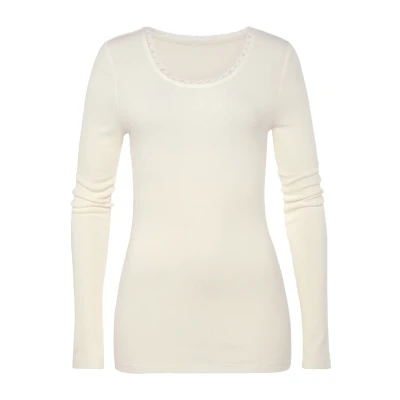Abbildung von Lascana Langarmshirt, Damen, Größe: 48/50, Creme