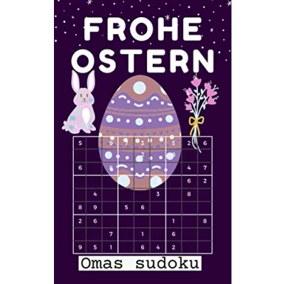 Abbildung von Frohe ostern Omas sudoku: kleine rätselbücher Leicht bis Schwer mit Lösungen Ostergeschenke oma Gedächtnistraining für Großmutter