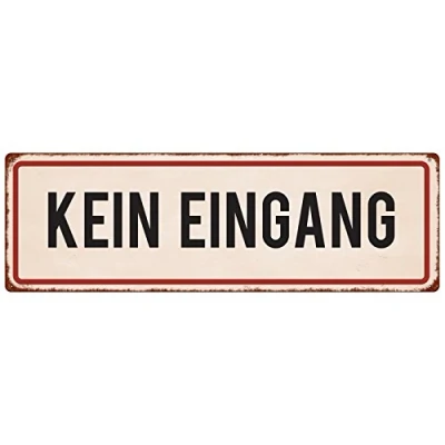 Abbildung von Interluxe METALLSCHILD Blechschild Türschild KEIN Eingang Warnschild Hinweisschild Tür