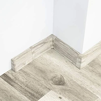 Abbildung von [DQ PP] 1 x Endstück rechts 55mm PVC Eiche Husky Laminatleisten Fussleisten aus Kunststoff Laminat Dekore Fußleisten