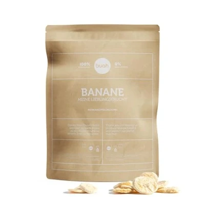 Abbildung von BUAH® Gefriergetrocknete Bio Bananen Chips Als Snack Oder Für Smoothies Idealer Süßigkeiten Ersatz Vegan &amp; ohne Zuckerzusatz Vorteilspack 392 g