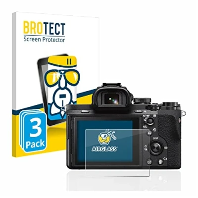 Abbildung von BROTECT Schutzglas für Sony Alpha 7 II (ILCE 7M2) (3 Stück) Schutzfolie Panzer Folie Glas [Extrem Kratzfest 9H, Anti Fingerprint, Ultra Transparent]