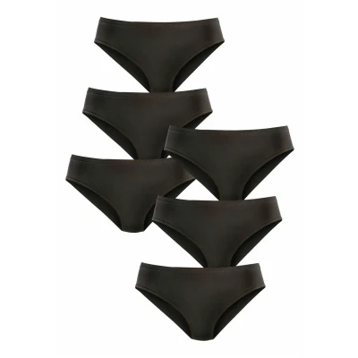 Abbildung von Lascana 6ERPACK JAZZ Slip, Damen, Größe: 44, Schwarz