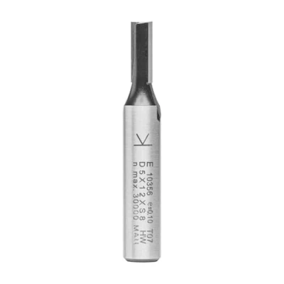 Abbildung von ENT 10356 Nutfräser HW, Schaft (S) 8 mm, Durchmesser (D) 5 NL 12 SL 32 GL 50 mm