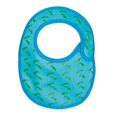 Abbildung von LÄSSIG Baby Lätzchen wasserabweisend Klettverschluss Baumwolle/Baby Bib Small, Crocodile