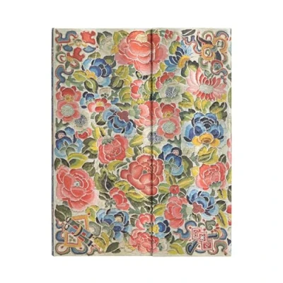 Abbildung von Pear Garden (Peking Opera Embroidery) Ultra Unlined Hardcover Journal: Hardcover, Wrap Closure, 120 gsm, ribbon marker, memento pouch