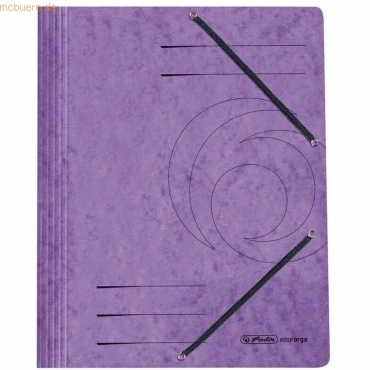 Abbildung von Herlitz Einschlagmappe mit Gummizug Karton violett