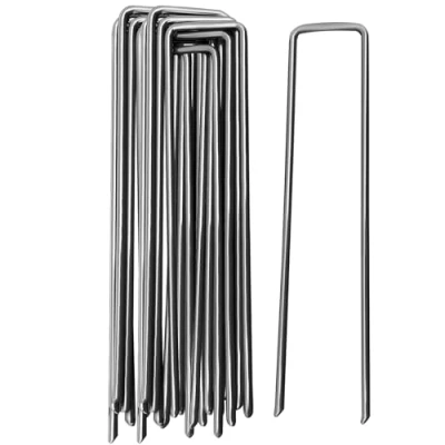 Abbildung von Bodenanker Verzinkt Erdanker aus Stahl Befestigungsanker 150 mm Lang 25 Breit Ø 3 Bodenhaken Garten Heringe Erdnägel Stabil für Unkrautvlies Gartenvlies Zaun Camping
