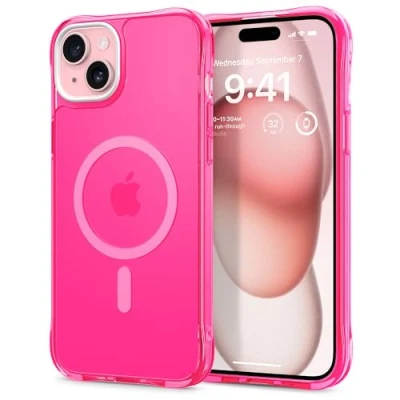 Abbildung von CYRILL von Spigen Ultra Sheer Mag Hülle Kompatibel mit iPhone 15 (2023) Hot Pink