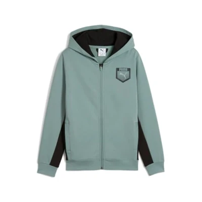 Abbildung von PUMA Jungen Active Sports Graphic Hoodie Full Zip TR B Sweatjacken, Green Moon,