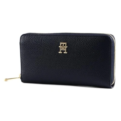 Abbildung von Tommy Hilfiger Emblem Large Geldbörse, Damen, Größe: One Size, Space blue