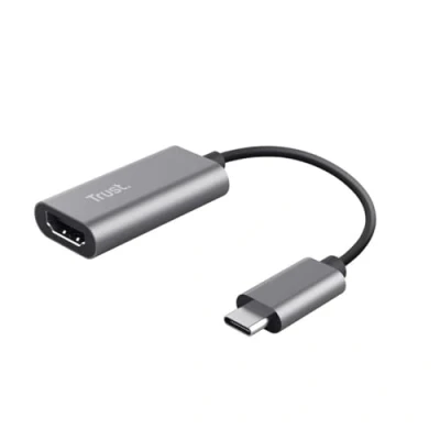 Abbildung von Trust Dalyx USB C auf HDMI Adapter, Ultra HD 4K Video und Mehrkanal Audio, für externen Bildschirm oder TV Gerät, PC, MacBook, Chromebook, Laptop