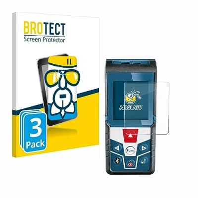 Abbildung von BROTECT Schutzglas für Bosch GLM 50 C Professional (3 Stück) Schutzfolie Panzer Folie Glas [Extrem Kratzfest 9H, Anti Fingerprint,