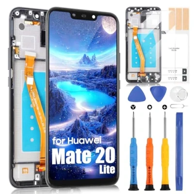 Abbildung von LCD Bildschirm für Huawei Mate 20 Lite Display Touchscreen Digitizer SNE LX1 LX2 LX3 Ersatzbildschirm Montage mit Rahmen