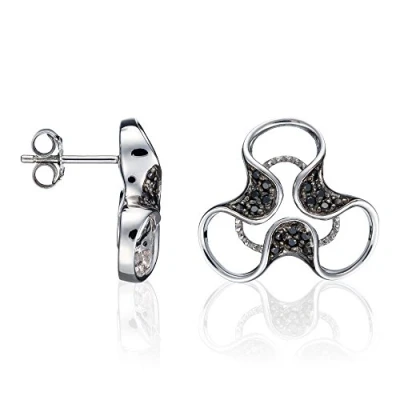 Abbildung von Orphelia Damen Ohrstecker 925 Sterling Silber Zirkonia schwarz ZO 5032
