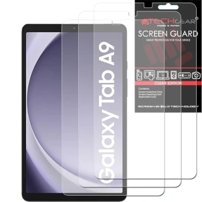 Abbildung von TECHGEAR Displayschutzfolie für Galaxy Tab A9 8,7 Zoll (22,1 cm) (SM X110 / SM X115), ultraklar, Samsung 2023, 3 Stück