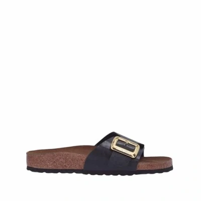 Abbildung von Birkenstock 1029481 Catalina Cushion Bunckle Graceful Damen Sandalen mit niedrigem Keilabsatz, Schwarz , 38 EU