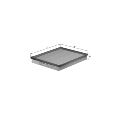 Abbildung von MAHLE ORIGINAL LX 876 Luftfilter 42,3 262 318,0 Filtereinsatz VOLKSWAGEN: Golf 4 Schrägheck, Transporter Kastenwagen, Passat B5 Variant