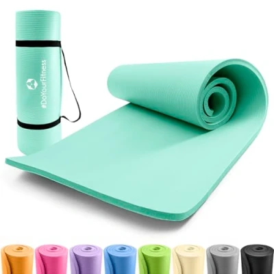 Abbildung von #DoYourFitness x World Fitness Fitnessmatte Yogamatte »Yogini« 183 61 1 cm rutschfest &amp; robust Gymnastikmatte ideal für Yoga, Pilates, Workout, Outdoor, Gym Home Türkis