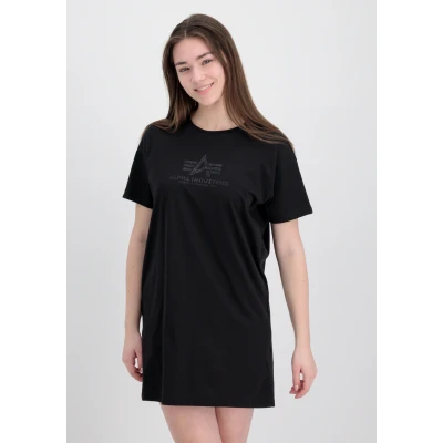 Abbildung von Alpha Industries Damen Basic T Long G wmn Shirt, Black, M