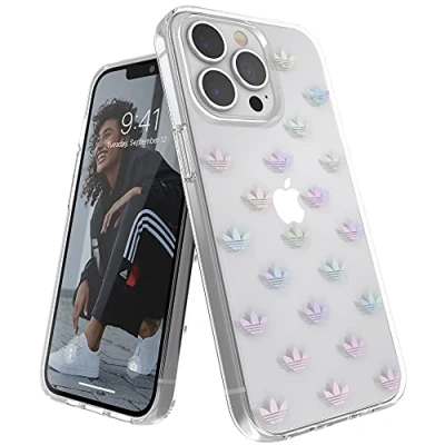 Abbildung von adidas Hülle Entwickelt für iPhone 13 Pro 6.1, Fallgeprüfte Hüllen, stoßfeste erhöhte Kanten, Original Schutzhülle, Transparent