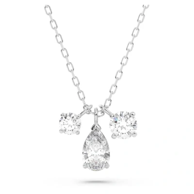 Abbildung von Swarovski Attract Pendant Cluster Halskette silvercoloured, Damen, Größe: One Size, Silver coloured
