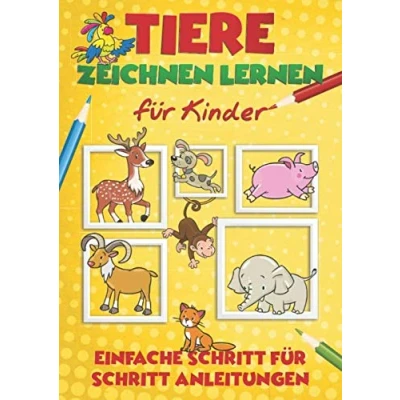 Abbildung von Tiere zeichnen lernen für Kinder: Einfache Schritt Anleitungen