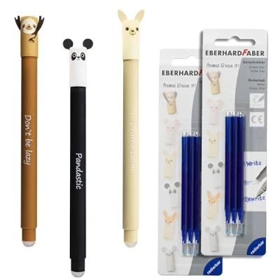 Abbildung von Eberhard Faber Set: Panda, Lama, Faultier + 6 Minen