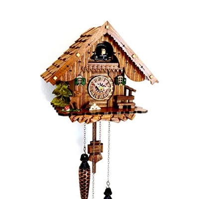 Abbildung von Clockvilla Hettich Uhren Wanduhr Schwarzwälder Kuckucksuhr mit Schindeldach