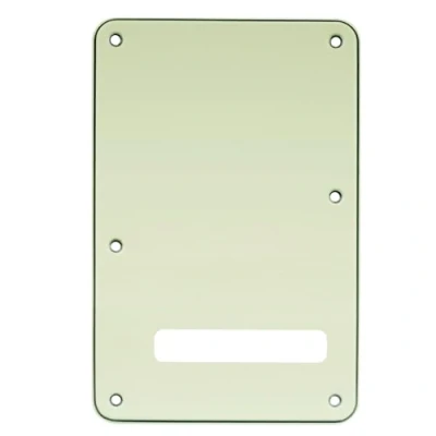 Abbildung von Musiclily 6 Löcher Strat Tremoloabdeckung Back Plate für Fender USA/Mexican Standard Stratocaster Modern Style E Gitarre,3 lagig Mint Green