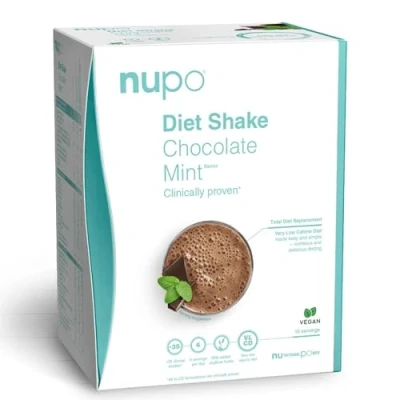 Abbildung von NUPO® Diät shakes zum abnehmen Vegan Glutenfrei [Schokolade Minze 10 Portionen] Abnehm Shake für Frauen &amp; Männer Pulver Trinkmahlzeit Mahlzeitenersatz Slim