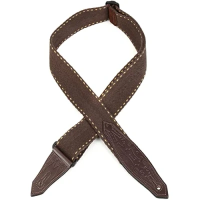 Abbildung von Levy&#039;s Leathers Cowboy Cotton Series Gitarrengurt aus Baumwolle Breite 5 cm Braun (MSSC80 BRN)