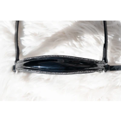 Abbildung von HB Reithalfter Showtime Abrichtung Schwarz/Silber Warmblut