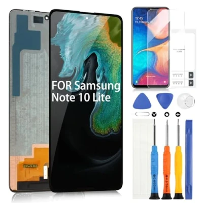Abbildung von OLED Display für Samsung Galaxy Note 10 Lite LCD N770F SM N770F/DS N770F/DSM Bildschirm Touchscreen Assembly mit Reparatur Set (schwarz)