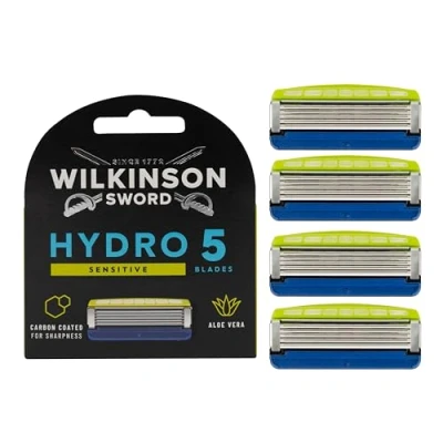 Abbildung von Wilkinson Rasierklingen Hydro 5 Hydrating Gel Sensitive Rasierklingen, 4er Pack