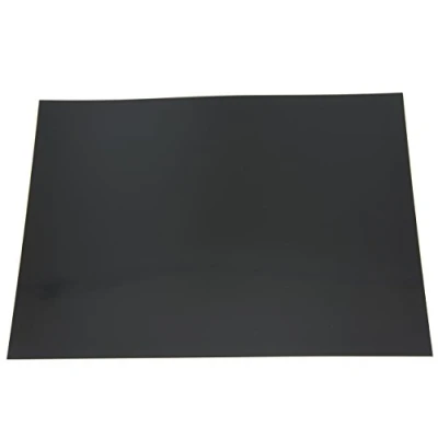 Abbildung von KAISH 25 x 20 cm selbstklebende Kratzplatte für Akustikgitarre, Plektrumschutz, Material Blatt, 10 Farben erhältlich. Schwarz