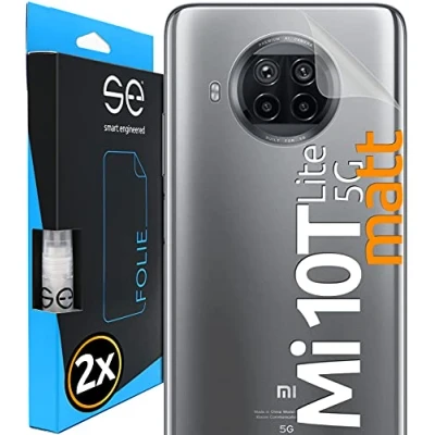 Abbildung von 2x se® 3D SCHUTZFOLIE Rückseite Entspiegelt für Xiaomi Mi 10T Lite 5G ,Anti Staub, Backcover, einfache blasenfreie Installation, Ultra Klar,Schutz vor Schmutz, Stoß Kratzfest, aus Deutschland