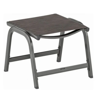 Abbildung von KETTLER Gartenhocker Base Gestell Aluminium anthrazit wetterbeständiges Outdoorgewebe Bronze