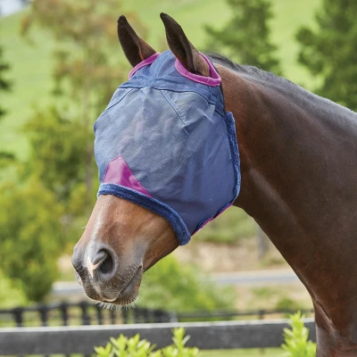 Abbildung von Weatherbeeta Fliegenmaske Comfitec Durable Mesh Navy/Lila Small Pony