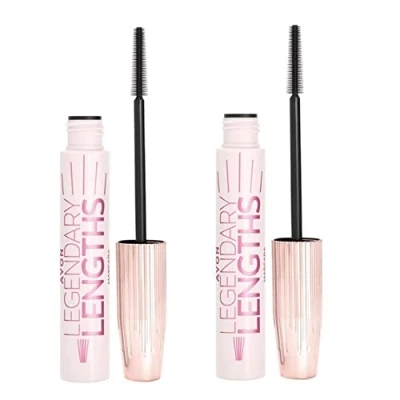 Abbildung von Avon 2x Mascara schwarz Legendary Lengths a 10ml neues kegelförmiges Bürstchen kein Verschmieren, Abschuppen, Verklumpen hält den ganzen Tag