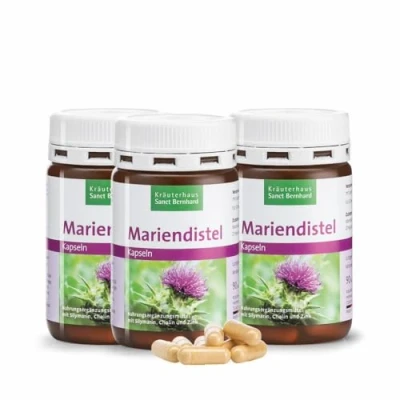 Abbildung von Sanct Bernhard Mariendistel Kapseln 3er Pack 3x90 St